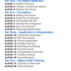 Road House 2024 Worksheet Activity Booklet