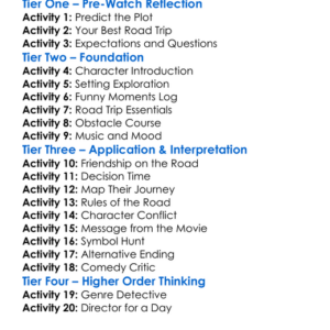 Road Trip 2000 Worksheet Activity Booklet