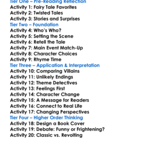 Roald Dahls Revolting Rhymes Worksheet Activity Booklet