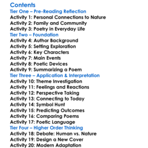 Roan Stallion Tamar And Other Poems Robinson Jeffers Worksheet Activity Booklet