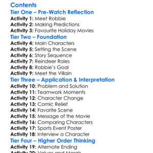 Robbie The Reindeer Hooves Of Fire 1999 Worksheet Activity Booklet