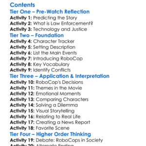 Robocop The Future Of Law Enforcement 1994 Worksheet Activity Booklet