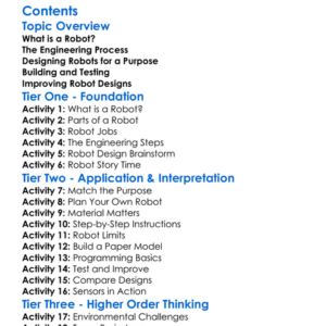 Robot Design And Engineering Process Worksheet Activity Booklet