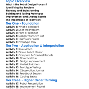 Robot Design Process Worksheet Activity Booklet