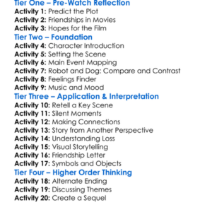 Robot Dreams Worksheet Activity Booklet