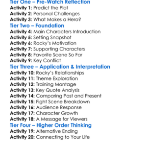 Rocky Balboa 2006 Worksheet Activity Booklet