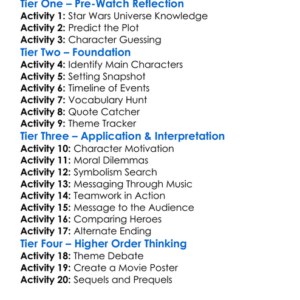 Rogue One A Star Wars Story 2016 Worksheet Activity Booklet