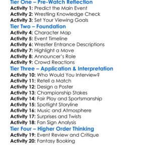 Roh Death Before Dishonor 2023 2023 Worksheet Activity Booklet