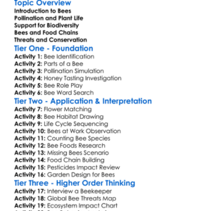 Role Of Bees In Ecosystems Worksheet Activity Booklet