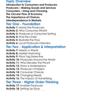 Role Of Consumers And Producers Worksheet Activity Booklet