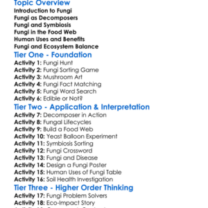 Role Of Fungi In Ecosystems Worksheet Activity Booklet