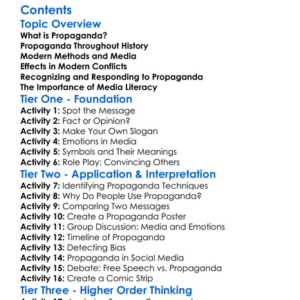 Role Of Propaganda In Modern Conflicts Worksheet Activity Booklet