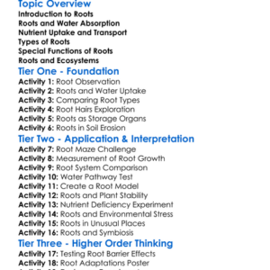 Role Of Roots In Plants Worksheet Activity Booklet