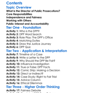 Role Of The Director Of Public Prosecutions Worksheet Activity Booklet