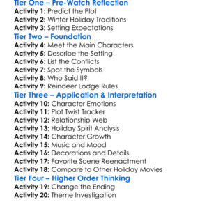 Romance At Reindeer Lodge 2017 Worksheet Activity Booklet