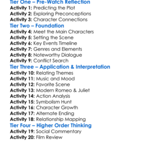 Romeo Must Die 2000 Worksheet Activity Booklet