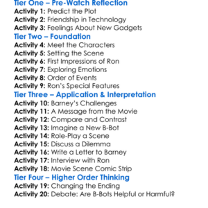 Rons Gone Wrong 2021 Worksheet Activity Booklet