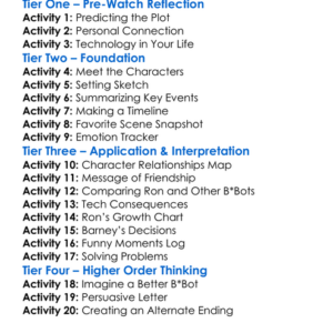 Rons Gone Wrong Worksheet Activity Booklet