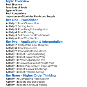 Roots And Their Adaptations Worksheet Activity Booklet