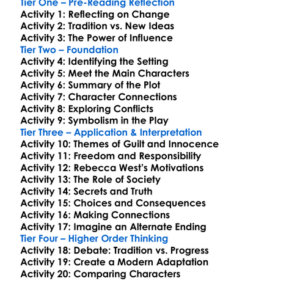 Rosmersholm Henrik Ibsen Worksheet Activity Booklet