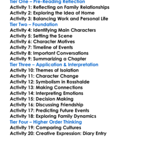 Rosshalde Hermann Hesse Worksheet Activity Booklet