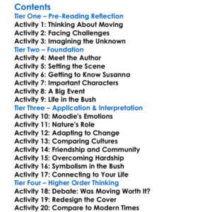 Roughing It In The Bush Susanna Moodie Worksheet Activity Booklet