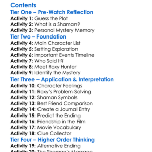 Roxy Hunter And The Secret Of The Shaman 2008 Worksheet Activity Booklet