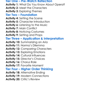 Royal Opera House Norma 2016 Worksheet Activity Booklet