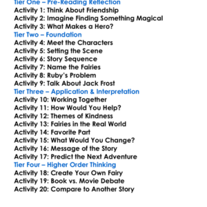 Ruby The Red Fairy Worksheet Activity Booklet