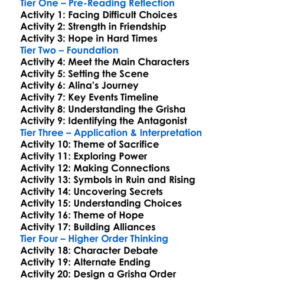 Ruin And Rising Leigh Bardugo Worksheet Activity Booklet