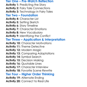 Rumpelstiltskin 2025 Worksheet Activity Booklet