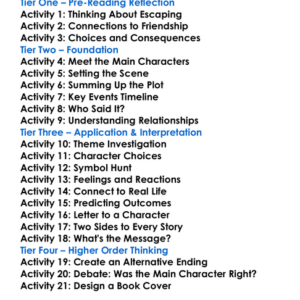 Runaway Alice Munro Worksheet Activity Booklet