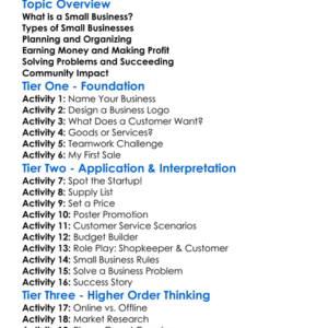 Running A Small Business Worksheet Activity Booklet