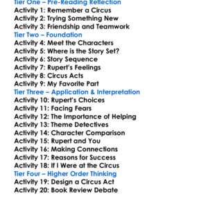 Rupert And The Circus Worksheet Activity Booklet