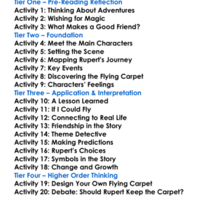 Rupert And The Flying Carpet Worksheet Activity Booklet