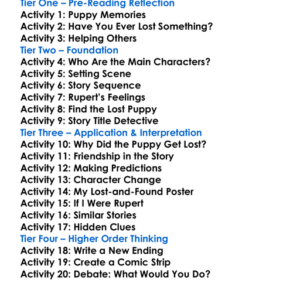Rupert And The Lost Puppy Worksheet Activity Booklet