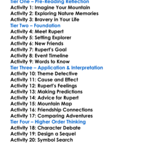 Rupert And The Mountain Adventure Worksheet Activity Booklet