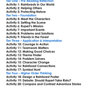 Rupert And The Rainforest Rescue Worksheet Activity Booklet