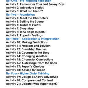Rupert And The Snowy Adventure Worksheet Activity Booklet
