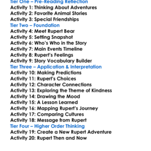 Rupert Bear Annual Mary Tourtel Worksheet Activity Booklet