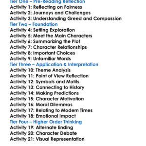 Sacred Hunger Barry Unsworth Worksheet Activity Booklet