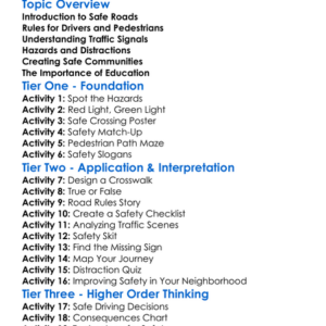 Safe Driving And Pedestrian Safety Worksheet Activity Booklet