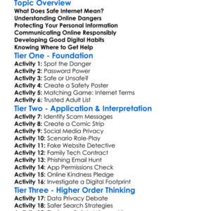 Safe Internet Practices Worksheet Activity Booklet
