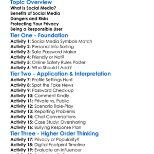 Safe Use Of Social Media Worksheet Activity Booklet
