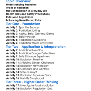 Safety And Uses Of Radiation Worksheet Activity Booklet
