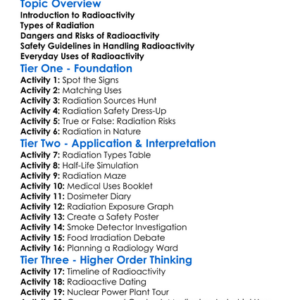Safety And Uses Of Radioactivity Worksheet Activity Booklet