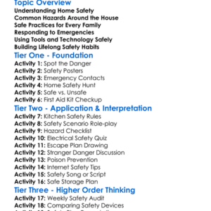 Safety At Home Worksheet Activity Booklet