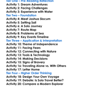 Sailing Alone Joshua Slocum Worksheet Activity Booklet