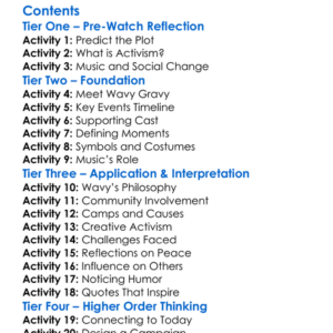 Saint Misbehavin The Wavy Gravy Movie 2010 Worksheet Activity Booklet