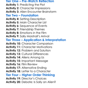 Sally Marshall Is Not An Alien 1999 Worksheet Activity Booklet